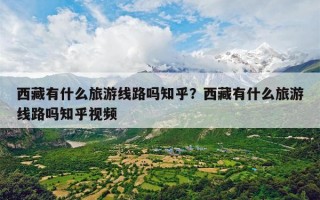 西藏有什么旅游线路吗知乎？西藏有什么旅游线路吗知乎视频